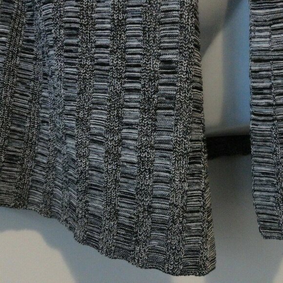 NWT EILEEN FISHER Black White Silk Linen Bell Sleeve Cardigan Sweater Small - Picture 5 of 7